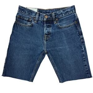 Hollister Dad Jean Shorts Sz 28" Blue Cutoffs Slim Straight Grunge Retro Jorts‎
